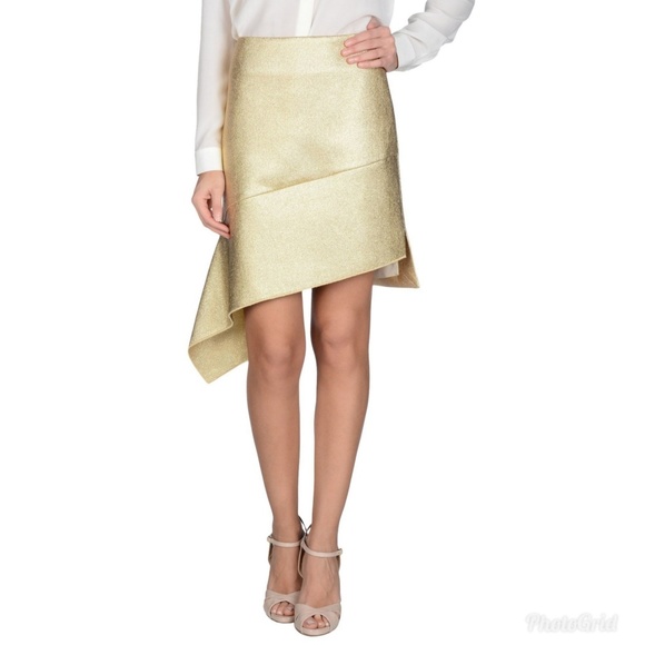 Reed Krakoff Dresses & Skirts - REED KRAKOFF GOLD METALLIC FOIL CANVAS SKIRT NWT
